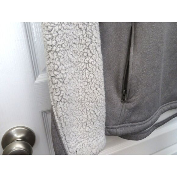 Liv Outdoor Hoodie Kangaroo Pocket Women's Shearling Hood Gorpcore Gray Sz M - Picture 5 of 10